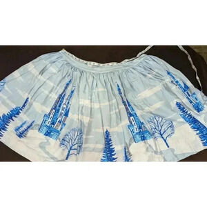 Women's circle skirt w/ winter wonderland scene Laura Byrnes California size 4X